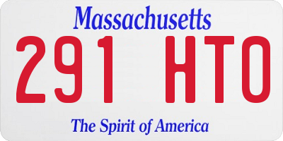 MA license plate 291HT0