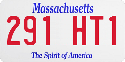 MA license plate 291HT1