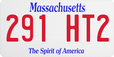 MA license plate 291HT2