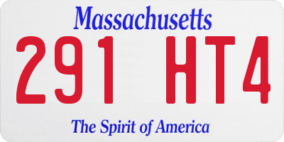 MA license plate 291HT4