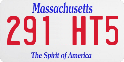 MA license plate 291HT5
