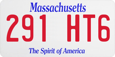 MA license plate 291HT6