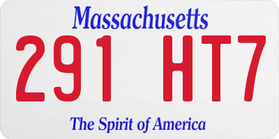 MA license plate 291HT7