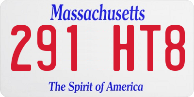 MA license plate 291HT8