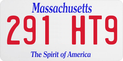 MA license plate 291HT9
