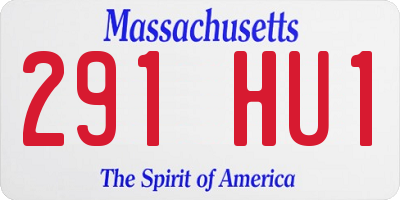 MA license plate 291HU1