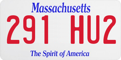 MA license plate 291HU2
