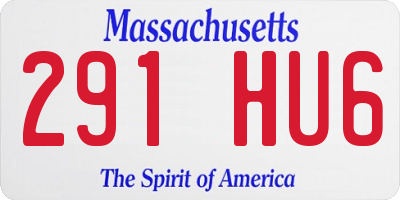MA license plate 291HU6