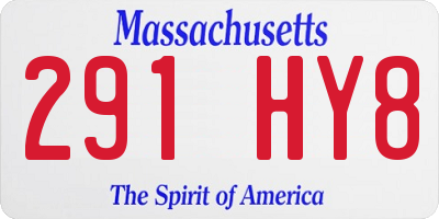 MA license plate 291HY8