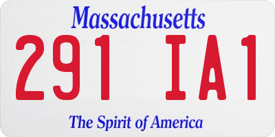 MA license plate 291IA1