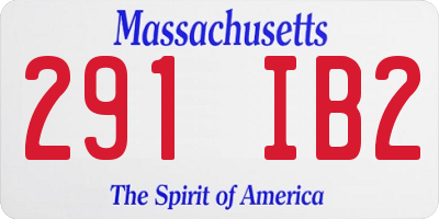 MA license plate 291IB2