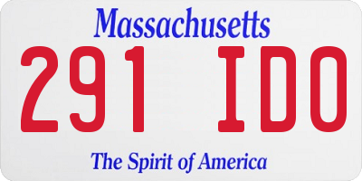 MA license plate 291ID0