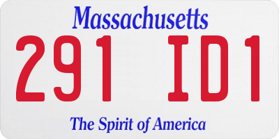 MA license plate 291ID1