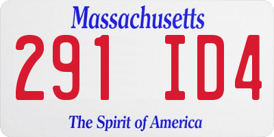 MA license plate 291ID4