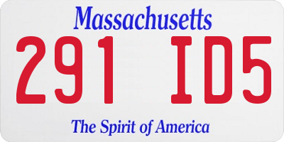 MA license plate 291ID5