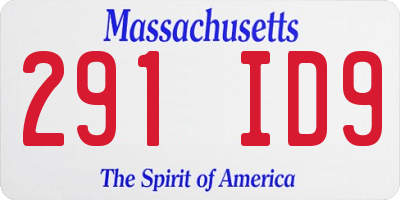 MA license plate 291ID9