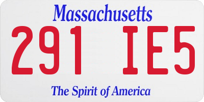 MA license plate 291IE5