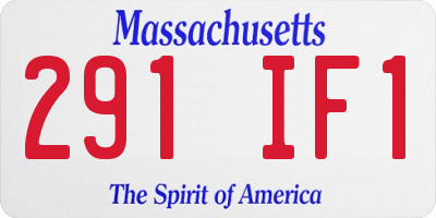 MA license plate 291IF1