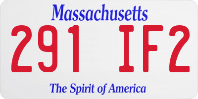 MA license plate 291IF2
