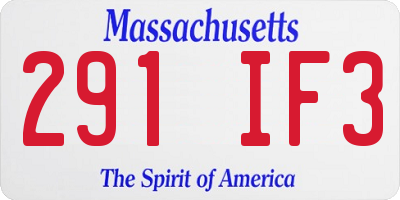 MA license plate 291IF3