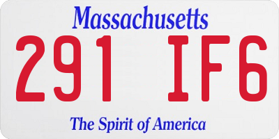 MA license plate 291IF6