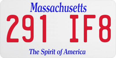 MA license plate 291IF8