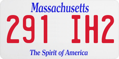 MA license plate 291IH2