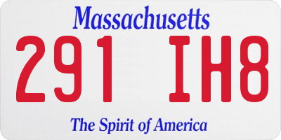 MA license plate 291IH8