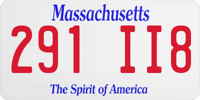 MA license plate 291II8