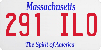 MA license plate 291IL0