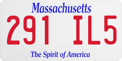 MA license plate 291IL5