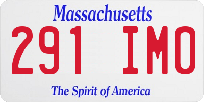MA license plate 291IM0