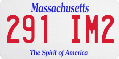 MA license plate 291IM2