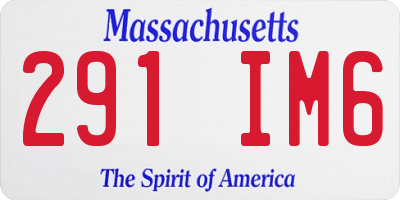 MA license plate 291IM6