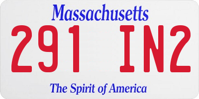 MA license plate 291IN2