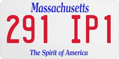 MA license plate 291IP1