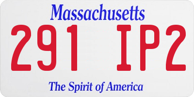 MA license plate 291IP2