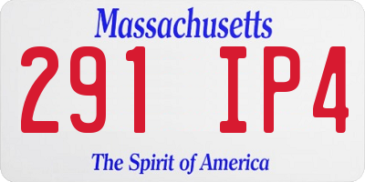 MA license plate 291IP4