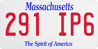 MA license plate 291IP6