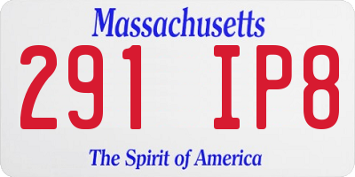 MA license plate 291IP8