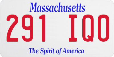 MA license plate 291IQ0