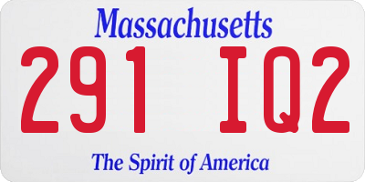 MA license plate 291IQ2