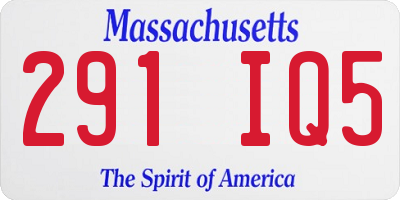 MA license plate 291IQ5