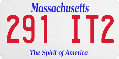 MA license plate 291IT2
