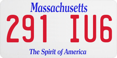 MA license plate 291IU6