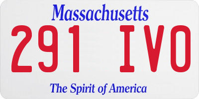 MA license plate 291IV0