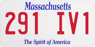 MA license plate 291IV1