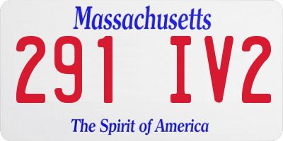 MA license plate 291IV2