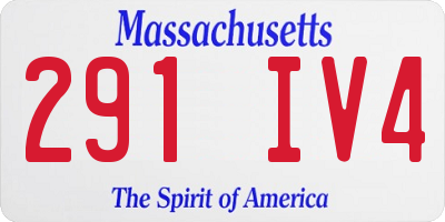MA license plate 291IV4