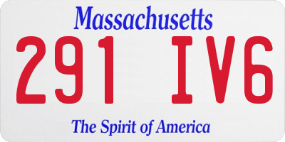 MA license plate 291IV6